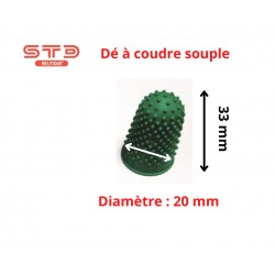 Dé à coudre souple caoutchouc ø 20 mm par 10