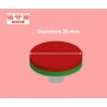 AIMANT ADHÉSIF DIAM 20 MM-EP 1MM PAR 10 AIMANTS