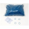 BRACELET ELASTIQUE BLEU 50 MM LARGEUR 1 MM PAR SACHET DE 1KG