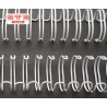 Peigne Métal A4 (RELIMETAL) BLANC 34 boucles PAS 3:1 par 100