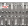 Peigne Métal A4 (RELIMETAL) ARGENT 34 boucles PAS 3:1 par 100