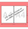 DOUBLE POCHETTE A4 - MENU RESTAURANT PAR 50 - REF 1522