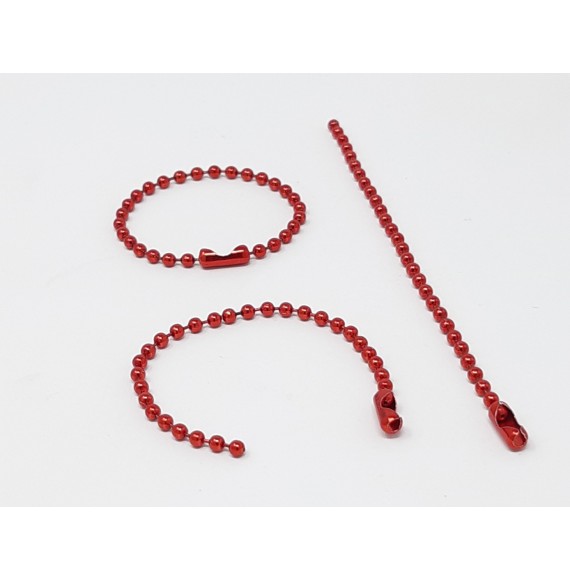 CHAINETTE BOULE SECTION 2,4 MM ROUGE