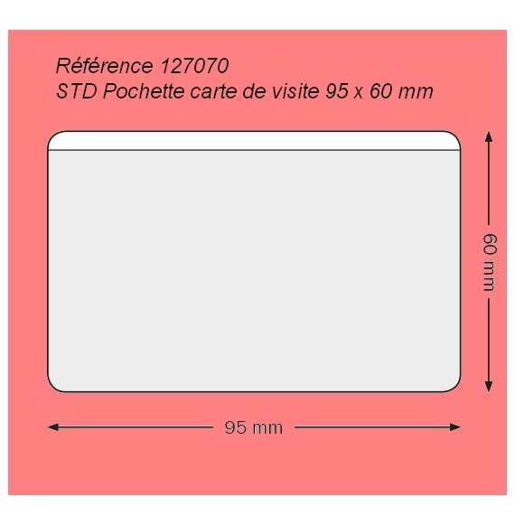 POCHETTE CARTE DE VISITE 95 X 60 GRAND COTE