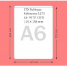 1273 - A6 POCHETTE ADHESIVE PETIT COTE 115 X 158 MM - PLANCHE DE 4 -PAR 100