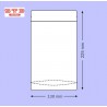 SACHET Transparent OPP Ouverture ZIP et Thermoscellable 130 x 225 mm/1000