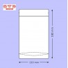 SACHET Transparent PET/PE Ouverture ZIP et Thermoscellable 110 x 185 mm/1000