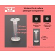 VIS PLASTIQUE TRANSPARENTE 20 MM