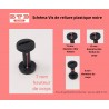 VIS PLASTIQUE NOIRE 7 MM