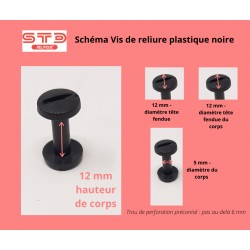 VIS PLASTIQUE NOIRE 12 MM