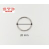 Anneau Porte-clé Métal Nickelé 20 mm PAR 100