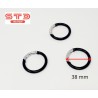 Mousqueton Porte-clé Alu Noir Rond 38 mm PAR 100