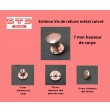 VIS DE RELIURE CUIVREE 7 MM PAR 100