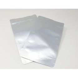 SACHET PET/PE/ALU ARGENT Ouverture ZIP et Thermoscellable 250 x 340 mm PAR 1000