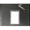 KIT COMPLET - C - PORTE-BADGE AVEC TROU OBLONG + PINCE ATTACHE BRETELLE PORTRAIT PAR 100