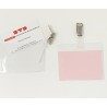 KIT COMPLET -B- PORTE-BADGE AVEC TROU FORMAT PAYSAGE + ATTACHE PINCE BRETELLE PAR100
