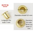 ŒILLET LAITONNEE 7 mm POUR VIS PAR 10000