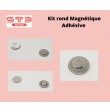 Kit rond Magnétique Adhésive 17 mm pour Badge PAR 10
